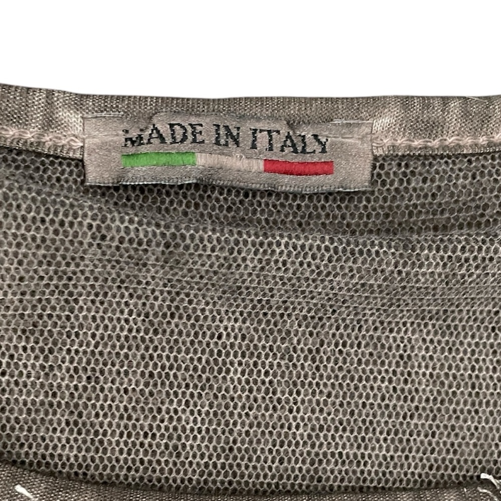 No Brand Made in Italy Dark Taupe Mix Fibers Arty Layered Pullover Sweater M EUC - Picture 3 of 12